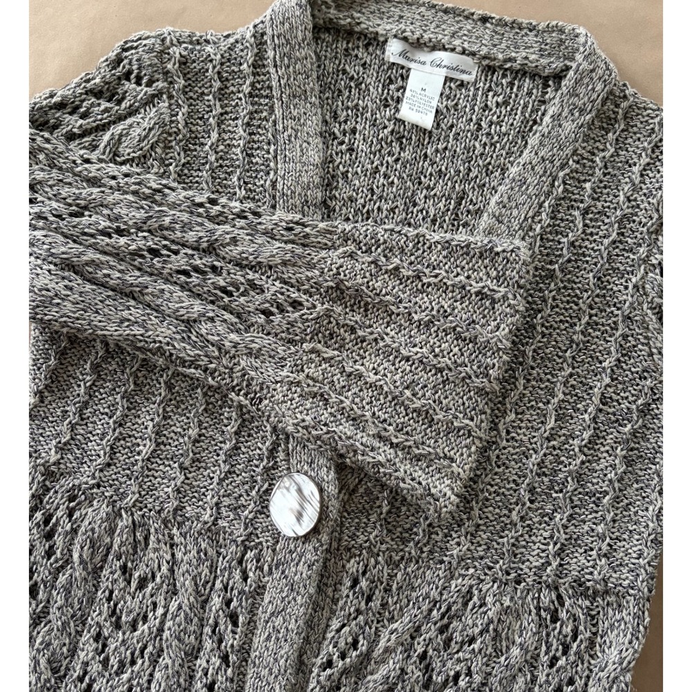 Marisa Christina Single Button Cardigan Sweater Womens‎ Medium Grandma Boho Y2K